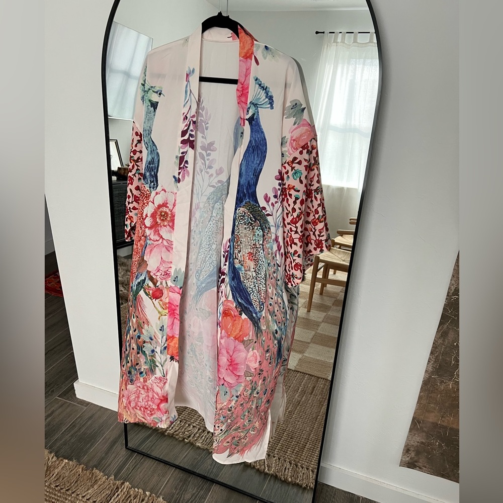 Multicolored Peacock Robe